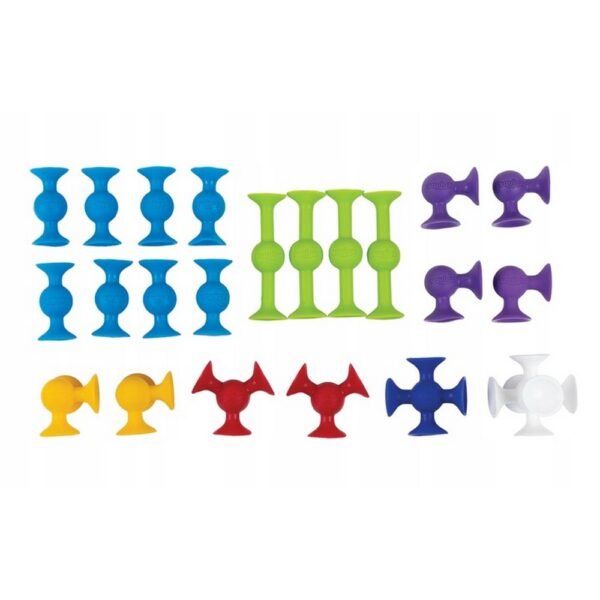 A fun and interactive set of colorful suction cup blocks that stick to any flat surface, encouraging creativity and fine motor development. Perfect for young children to build, pop, and explore.