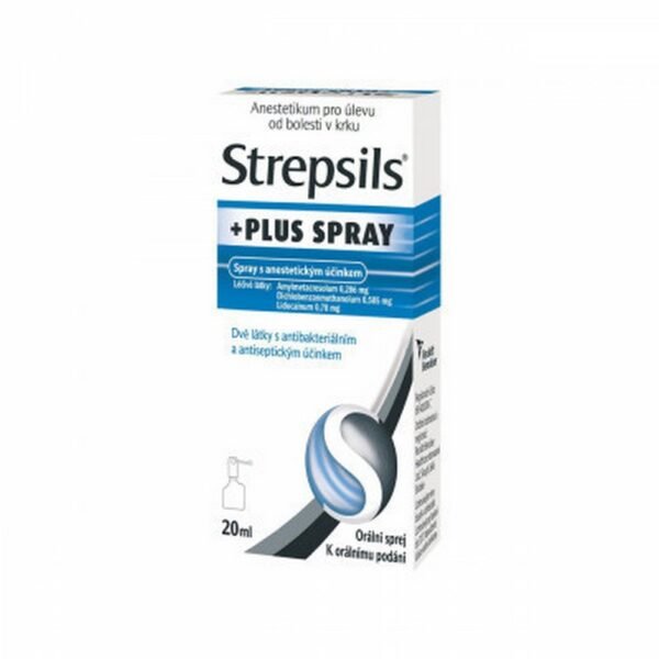 Strepsils Plus spray orm.SPRAY salt.1x20 ml,Strepsils Plus sprej ORM.SPR.sůl.1x20 ml