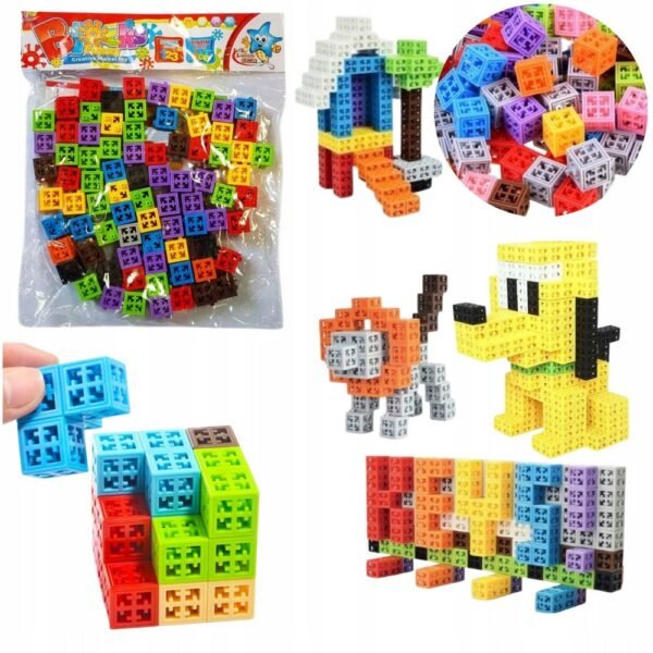 Trifox Construction Blocks – 4D colorful creative squares, designed for children aged 3+. These vibrant blocks promote imagination, spatial awareness, and fine motor skills through hands-on building and play.