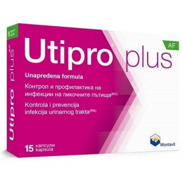 the health of the urinary tract-Utipro plus AF, 15 , the normal functioning of the urinary tract -Utipro plus AF, 15,antimicrobial effect-Utipro plus AF, 15,proanthocyanidins-Utipro plus AF, 15