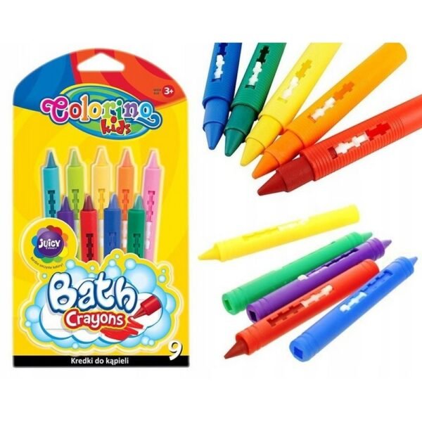 These vibrant, washable bath crayons come in 9 bright colors, perfect for letting kids draw and create on bath walls or tiles. Easy to clean and safe for children, they add fun and creativity to bath time. Made in China, these crayons are non-toxic and designed to make bath time even more enjoyable.