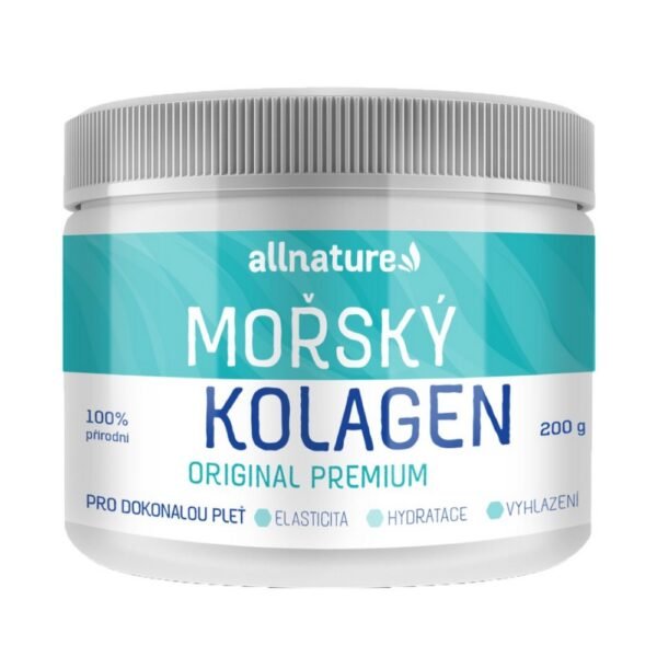 Allnature Marine Collagen Original Premium is a dietary supplement made from marine collagen, designed to support skin, hair, and joint health. It comes in a 200 g package.