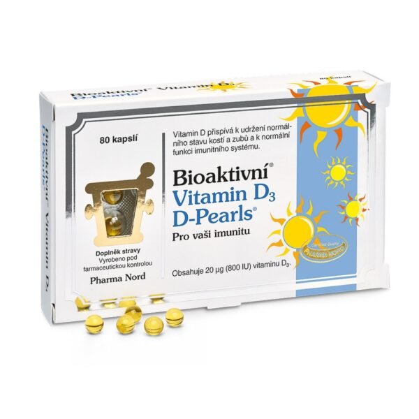 Bioactive Vitamin D3 D Pearls are dietary supplements that support bone health, immune function, and overall well-being. Each softgel contains vitamin D3 to help with calcium absorption and maintain optimal vitamin D levels.
