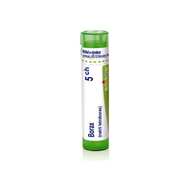 Borax is a homeopathic remedy that is commonly used in treating various conditions, particularly those related to digestive disorders, skin issues, and oral health.