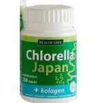 Chlorella Japan + Collagen Tbl. 250 – a dietary supplement combining chlorella, a nutrient-rich algae, with collagen to support detoxification, skin health, and overall vitality.