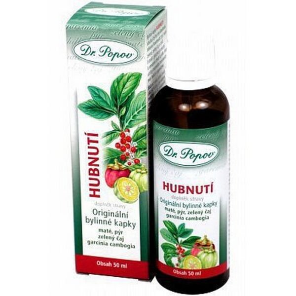 Dr. Popov Herbal Weight Loss Drops 50ml is a natural herbal supplement designed to support weight loss by boosting metabolism and aiding digestion. The drops contain a blend of herbs that promote fat burning, reduce appetite, and help regulate fluid balance.