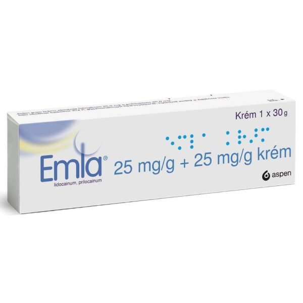 Эмла 25 мг/г + крем 25 мг/г 1x30 г - это местный анестезирующий крем, который используется для обезболивания кожи перед такими процедурами, как инъекции, небольшие операции или кожные пробы. Он содержит два активных ингредиента: лидокаин и прилокаин, которые блокируют нервные сигналы в коже, предотвращая боль.