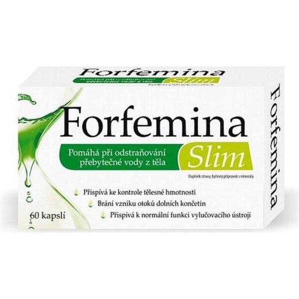 Forfemina Slim Body Dehydration 60 Capsules is a dietary supplement designed to help reduce water retention and promote a slimmer appearance. It contains a combination of herbal ingredients that support detoxification, reduce bloating, and improve fluid balance in the body.