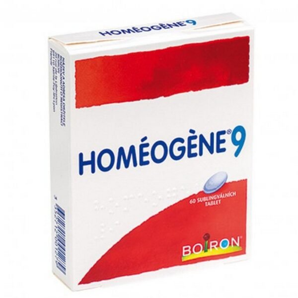 Homeogene 9 is a homeopathic remedy that is typically used for the relief of symptoms associated with various ailments, particularly those affecting the respiratory system, digestive system, or general discomfort. It is often prescribed to help with conditions like cold, congestion, or minor inflammation.