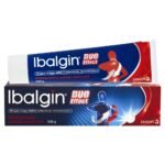 Ibalgin Duo Ointment 50 mg/g + 2 mg/g, 100 g – a topical analgesic used for the relief of muscular and joint pain, combining ibuprofen (anti-inflammatory) and levomenthol (cooling effect). It helps reduce inflammation and provides pain relief.