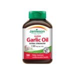 Jamieson Super Garlic 1500mg is a dietary supplement that provides garlic extract, known for its potential benefits in supporting cardiovascular health, boosting the immune system, and improving overall wellness.