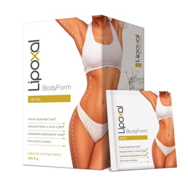 Lipoxal BodyForm Drink 30x8 g is a dietary supplement in the form of a drink powder, designed to support weight loss and fat burning. It contains active ingredients that help boost metabolism and promote energy.