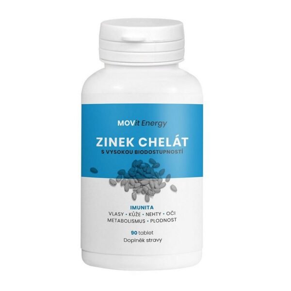 Movit Zinc Chelate 15 mg is a dietary supplement that provides zinc in a chelated form, which is designed for better absorption by the body. Zinc supports immune function, skin health, and overall well-being. The product comes in a bottle containing 90 tablets.