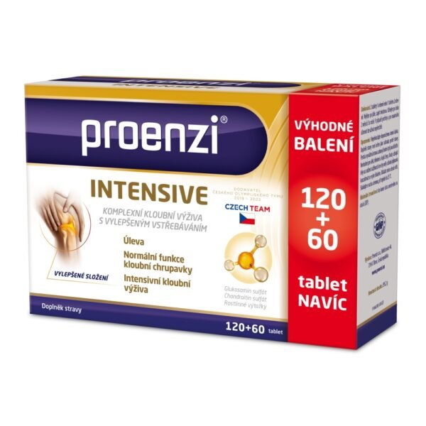 Proenzi Intensive is a dietary supplement designed to support joint health, reduce discomfort, and improve mobility. It contains a blend of glucosamine, chondroitin, and other active ingredients to help maintain joint function.