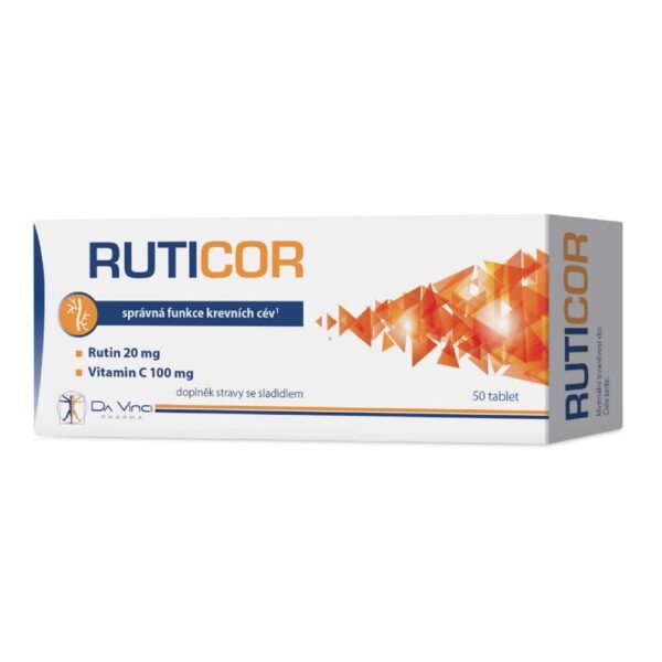 Ruticor Da Vinci Pharma is a dietary supplement designed to support vein health and improve circulation. It typically contains natural ingredients like rutin and other plant extracts to strengthen blood vessels and alleviate symptoms of poor circulation.