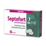 Septofort 2mg Lollipops (24 pcs) are used to relieve symptoms of sore throat and mouth irritation. They contain the active ingredient flurbiprofen, a nonsteroidal anti-inflammatory drug (NSAID), which helps reduce pain and inflammation in the throat.