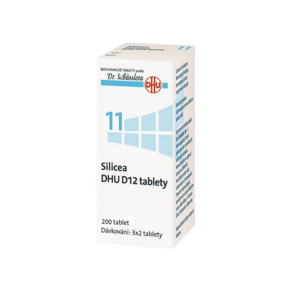 Silicea DHU is a homeopathic remedy used for skin, hair, and nail health, as well as joint pain and connective tissue support. It is often used to treat acne, eczema, and inflammation. Take as directed, usually dissolved under the tongue.