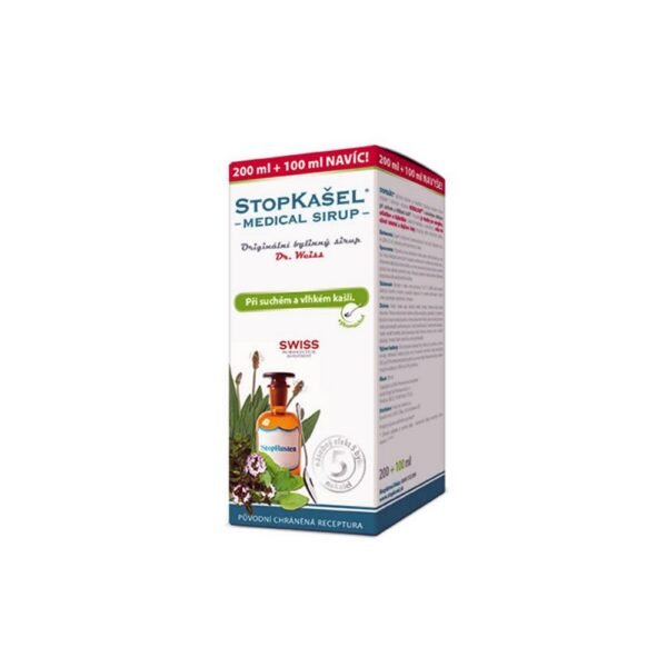 A therapeutic syrup designed to soothe the throat, reduce coughing, and support respiratory health. Suitable for children from 1 year old, this syrup provides relief from dry and productive coughs.