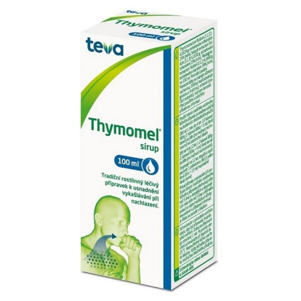 Timomel Syrup 100 ml is a herbal remedy commonly used to support respiratory health, particularly for conditions like cough, bronchitis, and other upper respiratory tract issues. It typically contains thyme extract and may include additional natural ingredients like honey for soothing and antimicrobial effects.