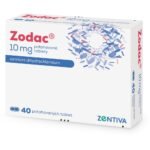 Zodak is an antihistamine containing cetirizine, used to treat allergy symptoms such as hay fever, hives, itching, and nasal congestion. It helps reduce symptoms like sneezing, runny nose, and watery eyes.