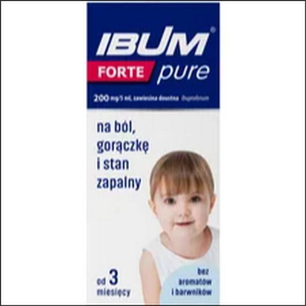 Fever in children - IBUM FORTE PURE 200 mg/5 ml for pain and fever for children suspension 100 g