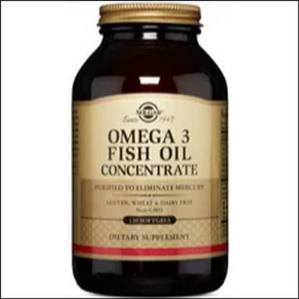 Cardiovascular health support - Solgar Omega-3 Fish Oil Concentrate Epa Dha 1000Mg 120 Capsules