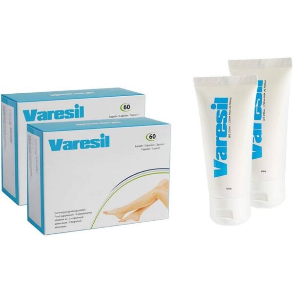 Varicose veins - 2 Varesil Pills + 2 Varesil Cream,  Fatigue - 2 Varesil Pills + 2 Varesil Cream