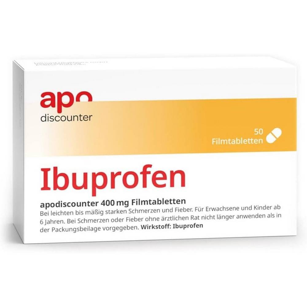 apodiscounter ibuprofen ibuprofen apo discounter 400 mg Cold - apodiscounter Ibuprofen , Migraine - apodiscounter Ibuprofen, Headache - apodiscounter Ibuprofen