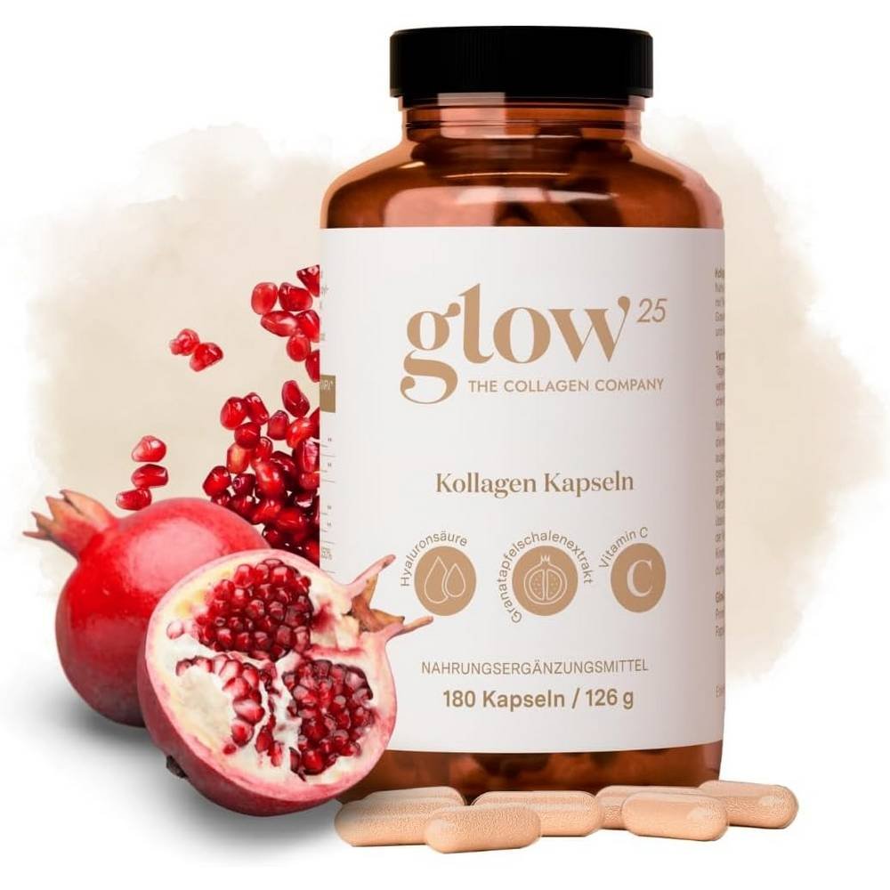 glow25® kollagen kapseln hochdosiert 180 capsules glow25® collagen capsules high dose 180 capsules Dermocosmetics-Glow25® Kollagen Kapseln hochdosiert