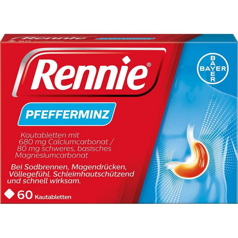 rennie pfefferminz lindern sodbrennen und saurebedingte magenbeschwerden rennie tablets 60 tablets Heartburn - Rennie Pfefferminz lindern Sodbrennen und säurebedingte Magenbeschwerden