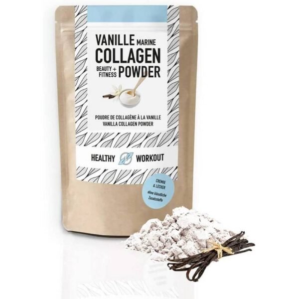 Skin, hair, nails-Vanille Collagen Pulver mit Marine-Kollagen Hydrolysat