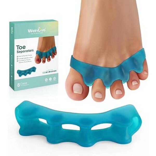Relieve Toe Pain-Welnove Silicone Toe Separator,Prevent Friction-Welnove Silicone Toe Separator,Improve Toe Alignment-Welnove Silicone Toe Separator